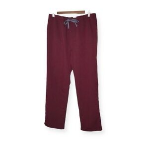 Figs Pisco Basic Scrub Pants in Burgundy Size Medium.